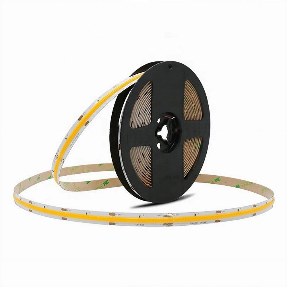 Trade Shop - Striscia Led Cob Strip Bobina 50mt 24volt Led Smd Luce 4000k 6500k 3000k Cob-50m -
