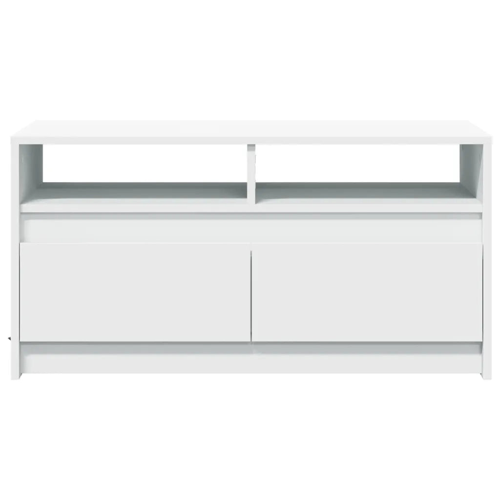 Tavolino da Salotto con Luci LED Bianco in Truciolato 851991