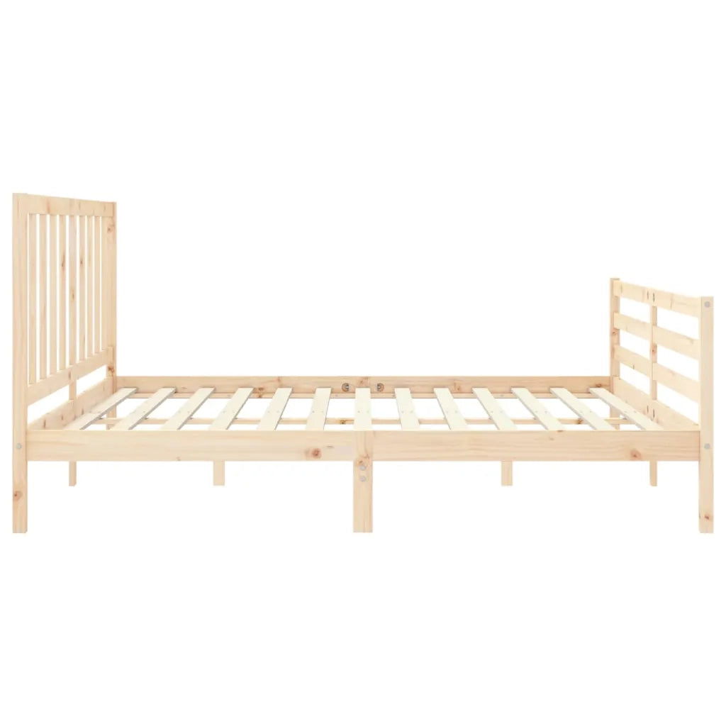 Giroletto senza Materasso-Struttura Letto 200x200 cm in Legno Massello di Pino 254314