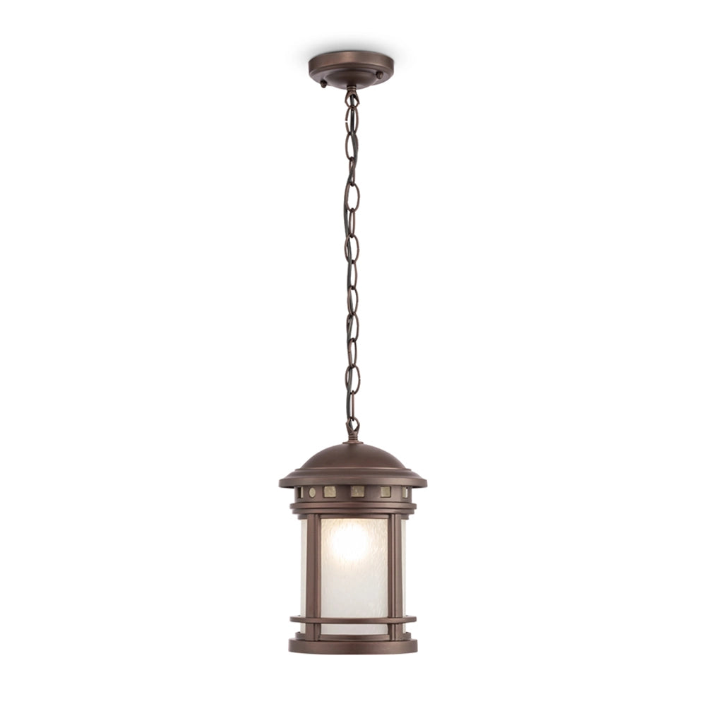 Lampada Da Terra Vintage Da Esterno Alluminio Marrone 1 Luce E27 60W Ip44