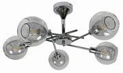 Lampadario Ozzo Candellux 5xE14 cromato vetro trasparente