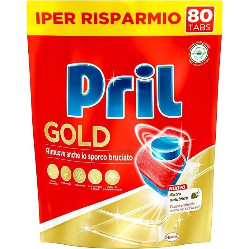 PRIL TABS MAXI PACK 80 PZ NEW GOLD