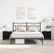 Cabinetto da letto  2 pezzi Nero Rovere 45x34x44,5 cm Legno ingegnerizzato