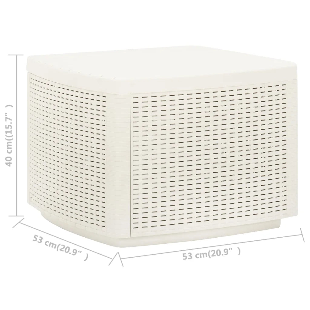 Tavolo da Giardino Bianco 53x53x40 cm in Plastica 315856