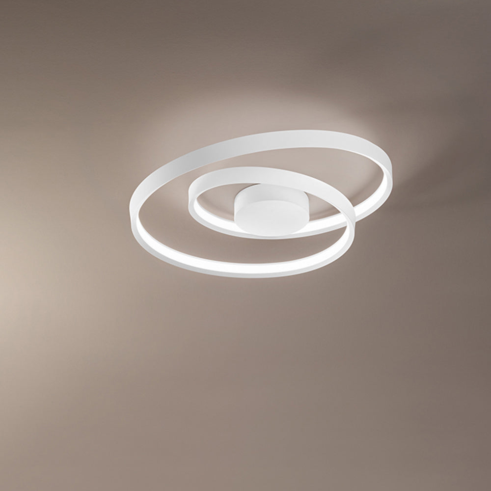 Plafoniera Moderna Ritmo Metallo Bianco Acrilico Led 55W 3000K