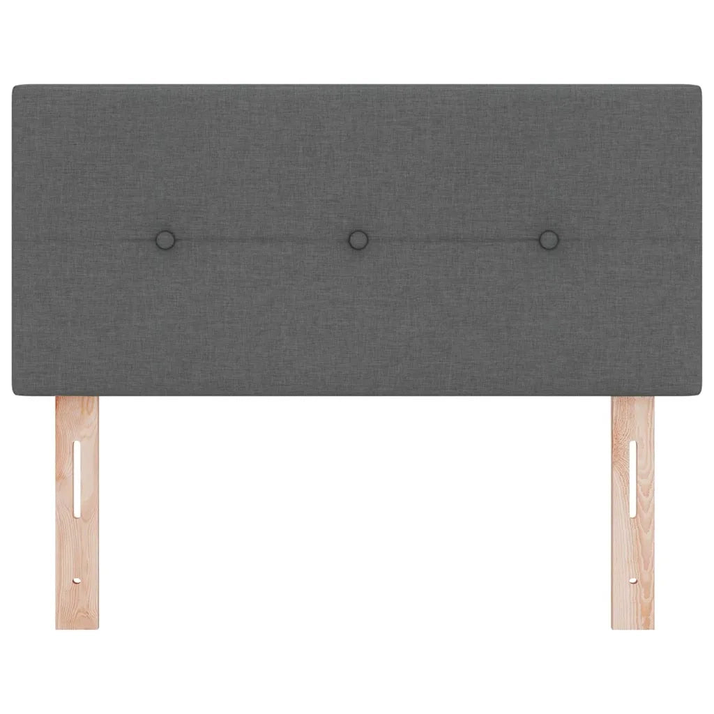 Testiera LED con testiera-Testata con LED-Testiera Decorativa Grigio scuro 100 cm Poliestere 299747
