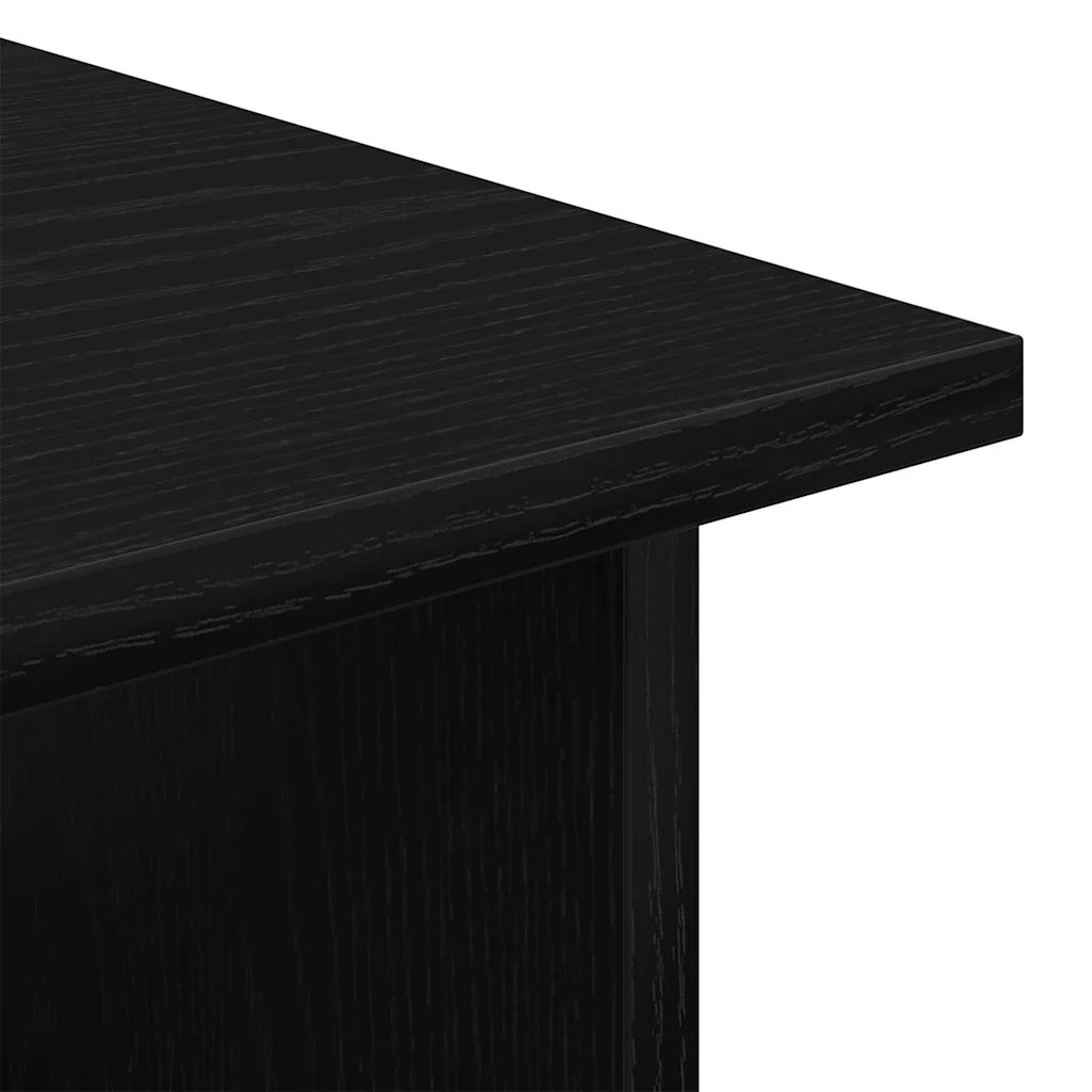 Mobile con Ruote Rovere Nero 60 x 45 x 55 cm Legno multistrato 862674