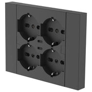 MULTIPRESA INCASSO QUADRA 4 P BIP.SCH + 2 USBC NER- ELECTRALINE- 1,0 pz