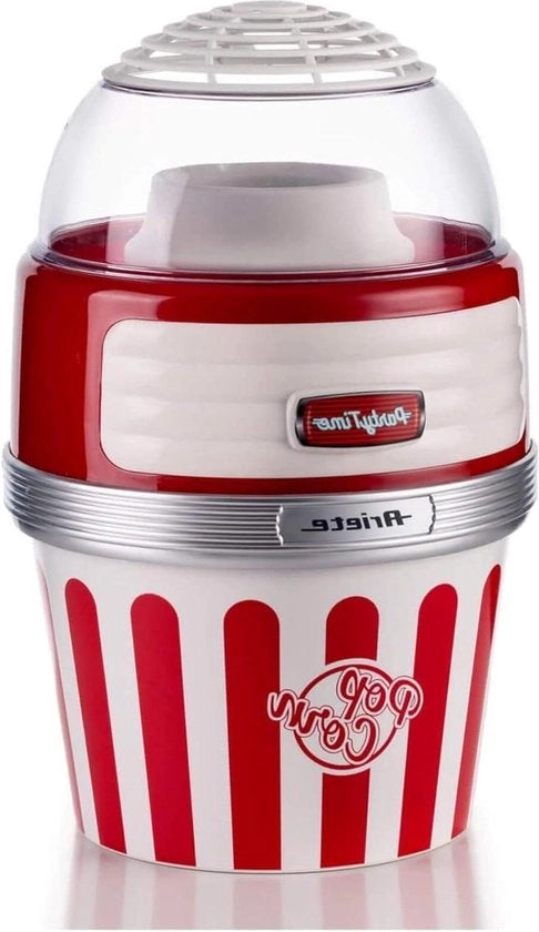 Macchina per Popcorn XL 60 g di mais in 2 minuti con aria calda - contenitore rimovibile - 1100 watt rosso.