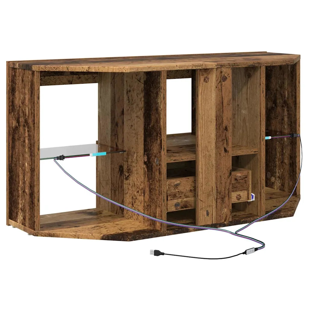 Mobile TV LED Angolare Legno vecchio 100 x 40 x 50 cm 889803