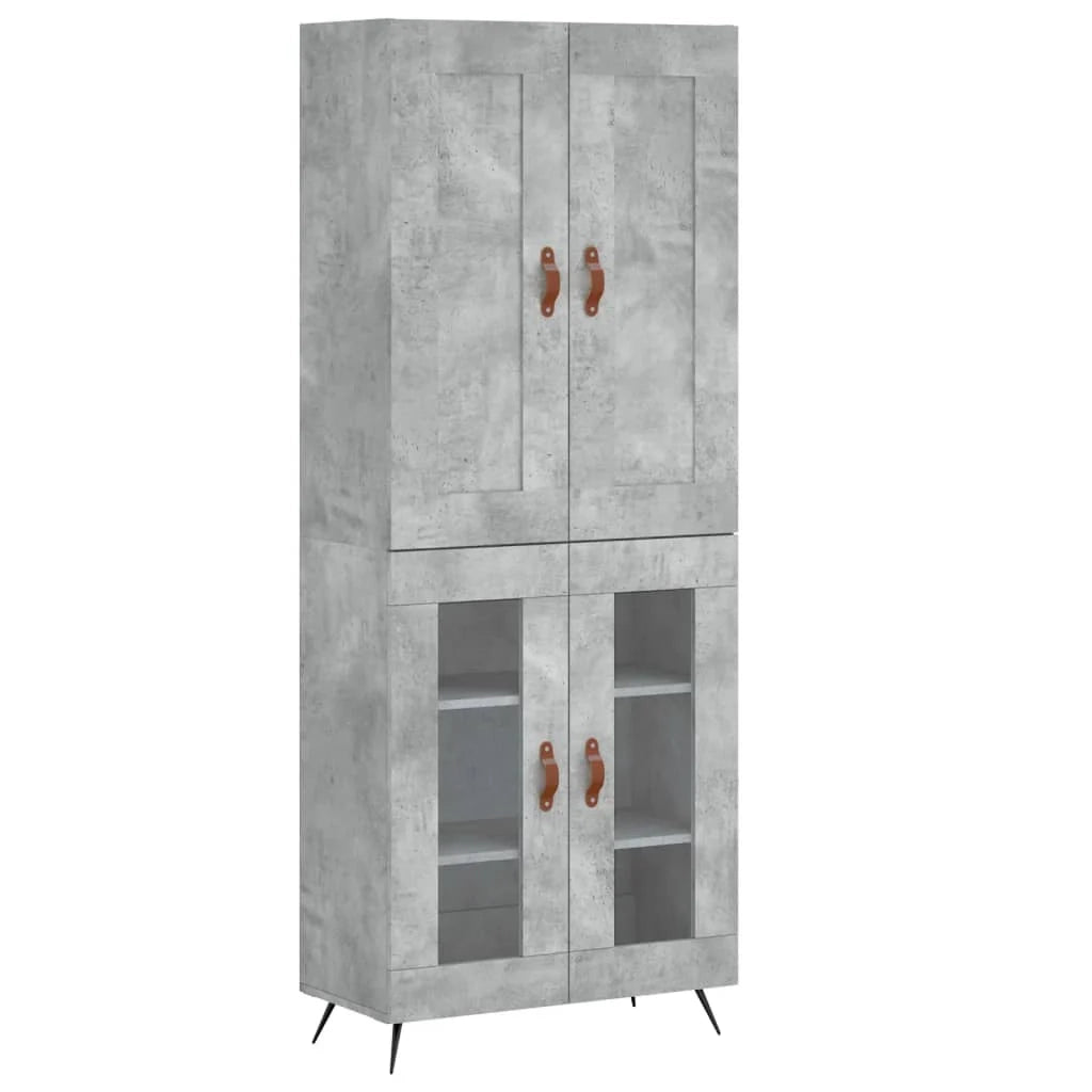 Buffet credenza cassettiera armadio mobile contenitore organizer cucina soggiorno salotto alto 69,5 x 34 x 180 cm legno ingegnerizzato grigio 02_0034544