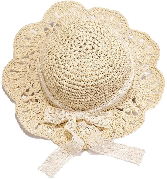 Cappello di paglia per bambino - Protezione UV - Materiale respirabile - Ideale per attività all'aperto - Taglia 52 cm