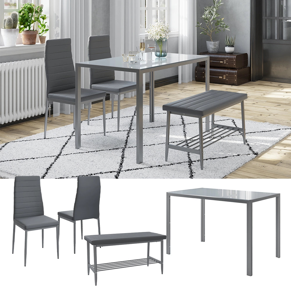 Vicco Set di tavoli da pranzo Grigio 120 x 70 cm Set di 4 pezzi