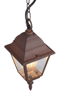 Lampada a Sospensione da Esterno Attacco E27 in Alluminio Ruggine