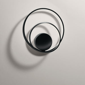 Applique Moderna Ritmo Metallo Nero Acrilico Led 28W 3000K