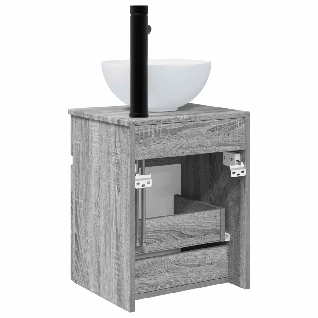 Mobile lavabo da parete Sonoma grigio 39 x 41 x 64,5 cm 890558