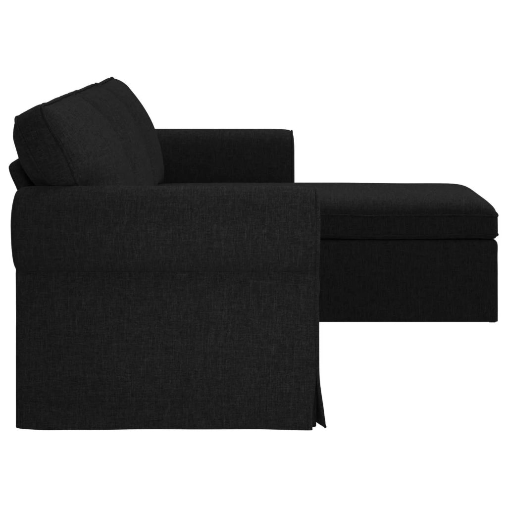 Divano Nero 245 x 138 x 80 cm Tessuto 42024343