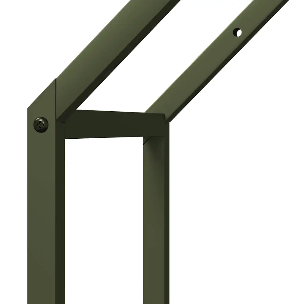 Rastrelliera per Legna da Ardere-Portalegna Verde Oliva 40x25x90 cm
