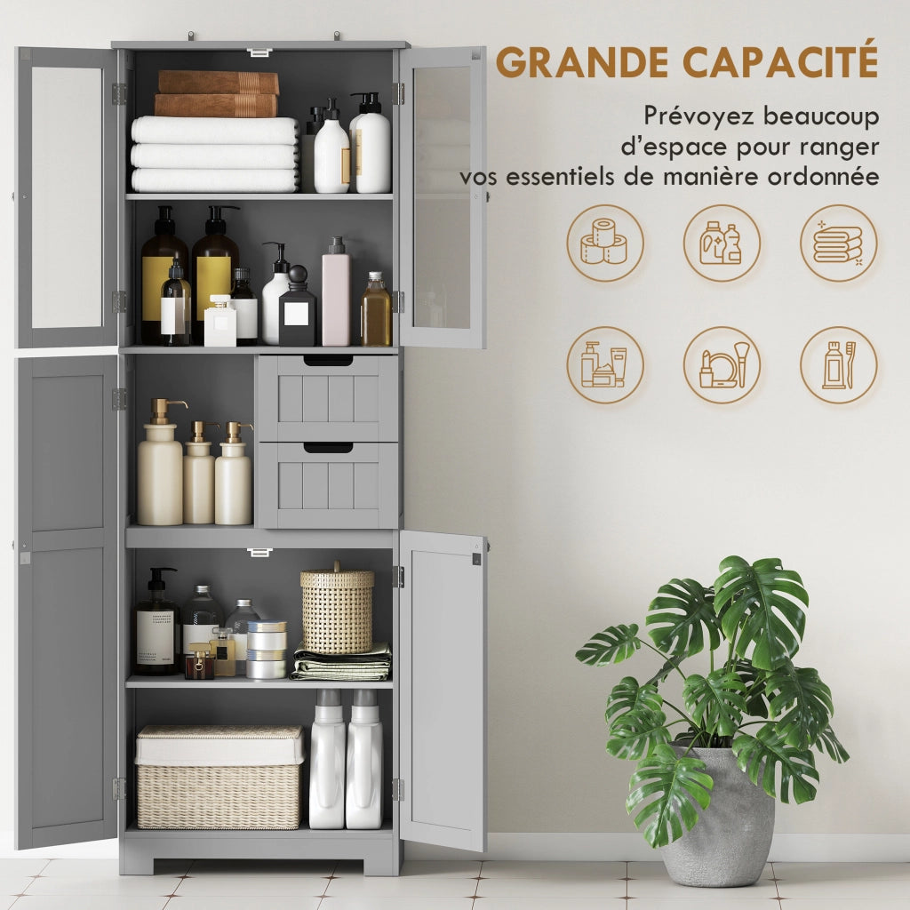 Mobile bagno alto contenitore, 60x30x170 cm, grigio
