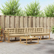 Set di divani da esterno con cuscino 4 pcs Bianco e Beige 3386012