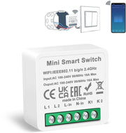 Luce a Wi-Fi - Modulo DIY Mini per Interruttori Tradizionali, Comando Vocale con Alexa e Google Assistant, Richiede Conduttore Neutro