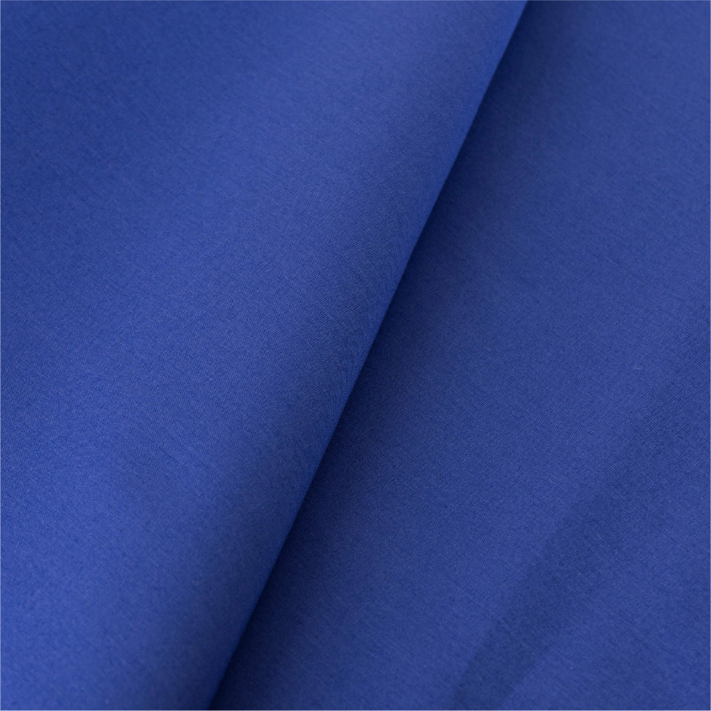 Completo Lenzuola Matrimoniale 100% Cotone Percalle 210 Tc Certificato OEKO-TEX Confezionato in Italia Lenzuolo con Angoli Maxi 30 cm, 2 Federe con Patella Blu