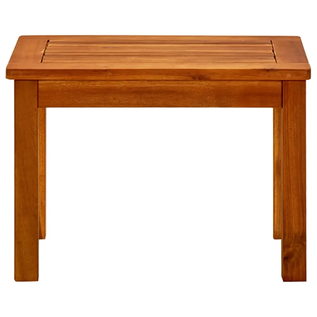Tavolino da Giardino | Tavolino da esterno 50x35x36 cm in Legno Massello di Acacia