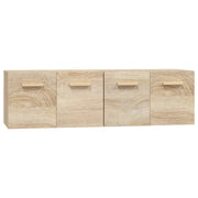 Armadietto a Muro | Mobili Parete 2 pz Rovere Sonoma 60x36,5x35cm Legno Multistrato