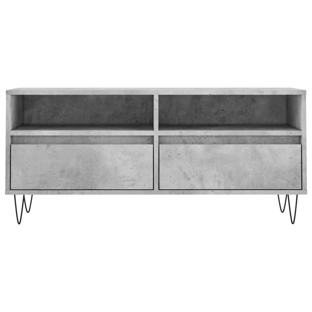 Mobile TV multimediale mensola TV credenza mobile TV sala da pranzo soggiorno camera da letto 100 x 34,5 x 44,5 cm legno ingegnerizzato grigio 02_0025476
