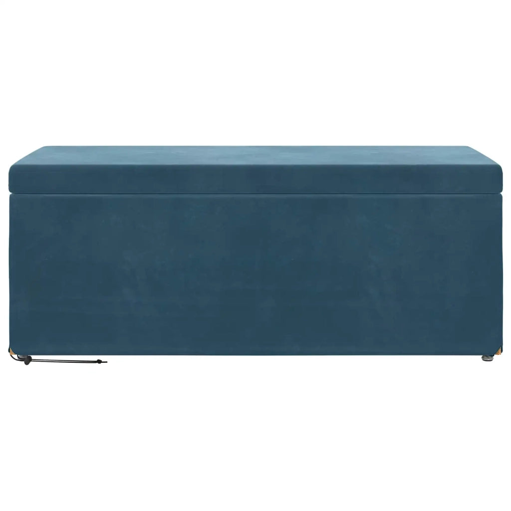 Pouf Blu 101 x 41 x 40 cm Velluto e Legno Ingegnerizzato 876794