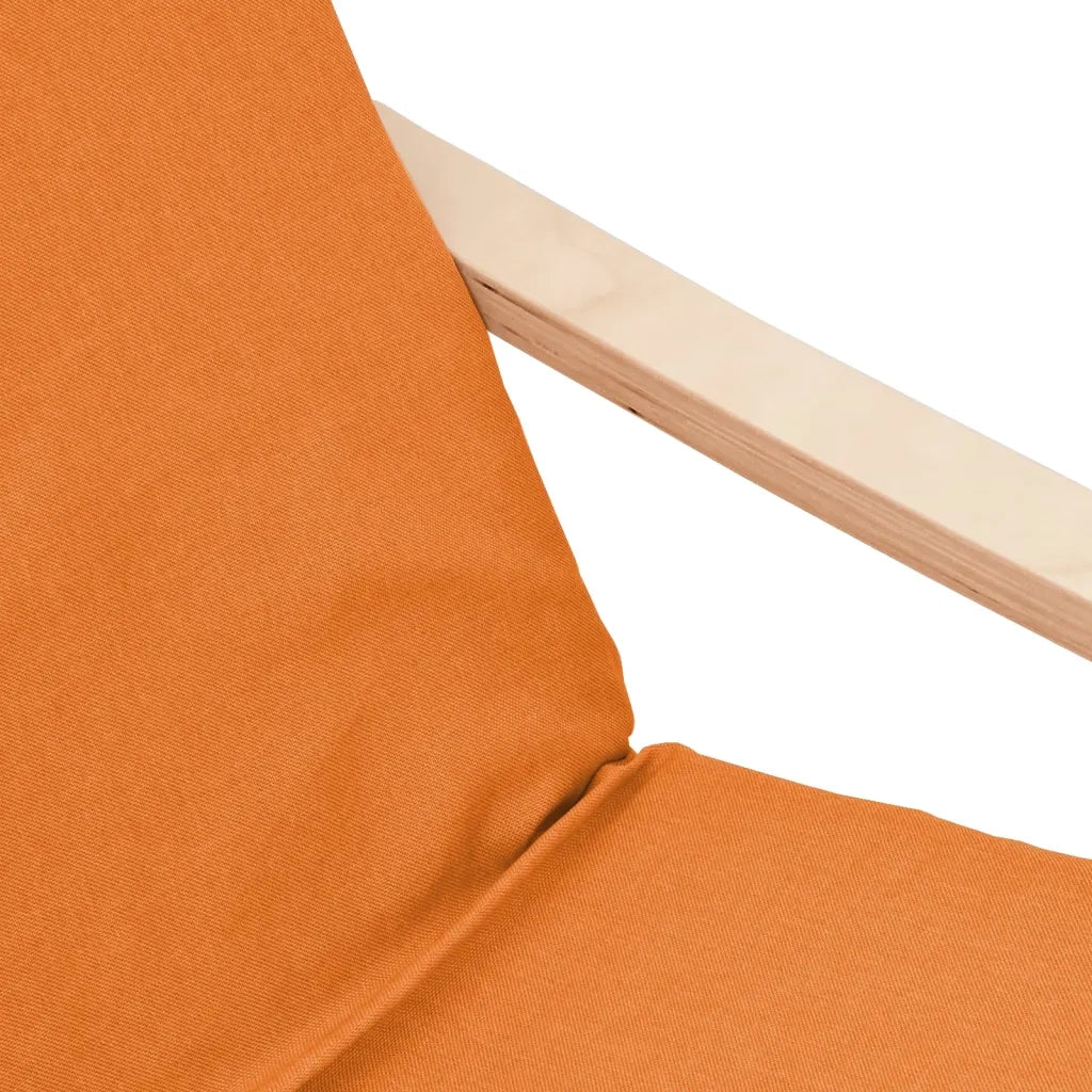 Sedia Relax con Poggiapiedi Giallo Scuro in Tessuto 3154420