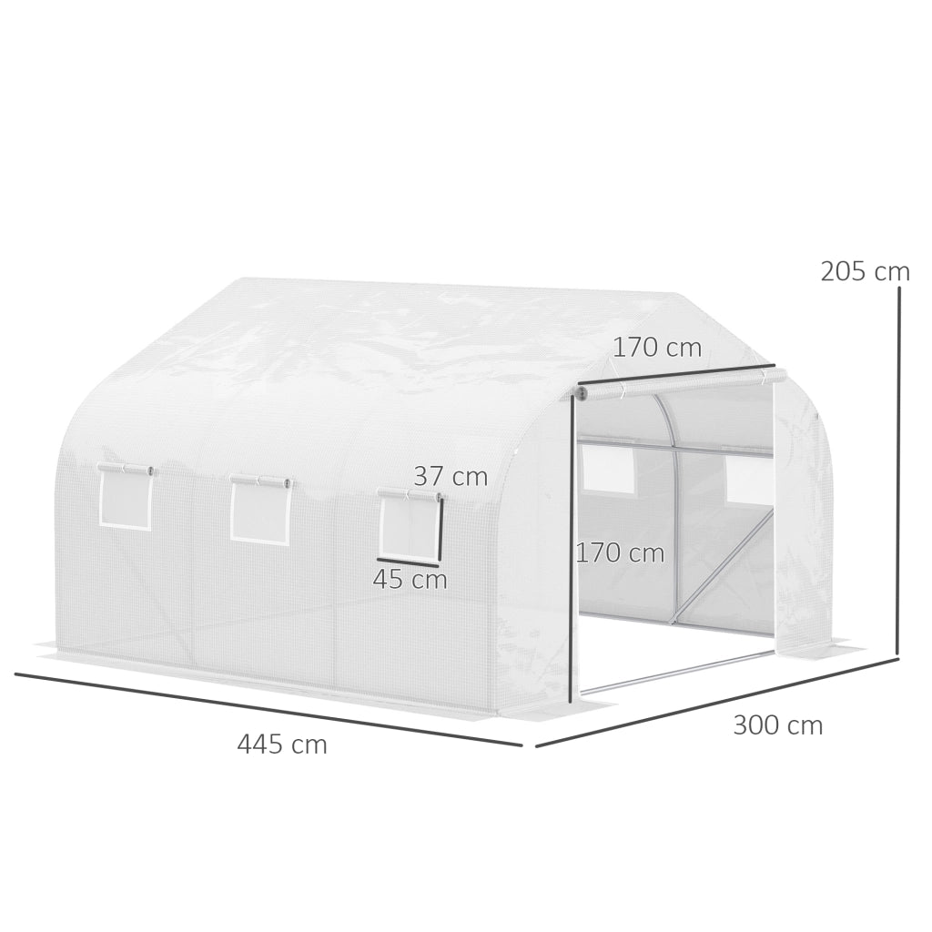 Serra da Giardino a Tunnel ¨C Zephmum ¨C Bianco, PE, Metallo, 4.5x3x2m