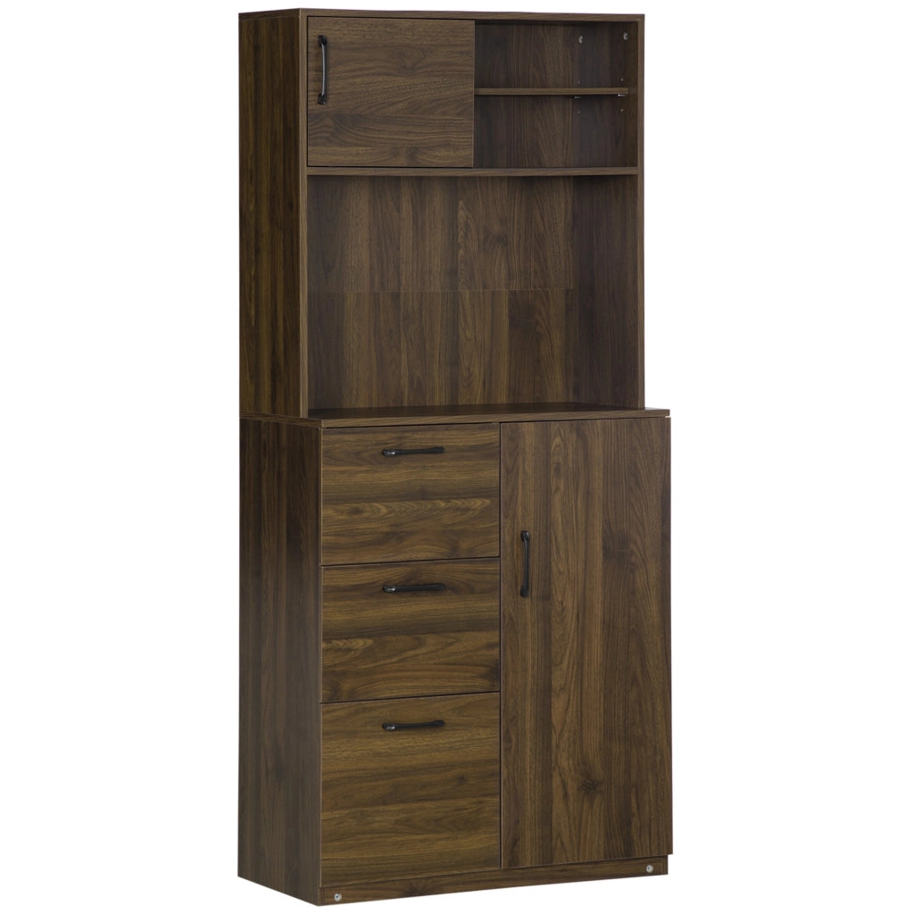 EasyComfort Credenza Moderna con 3 Cassetti e Armadietti Mobile Dispensa in Legno