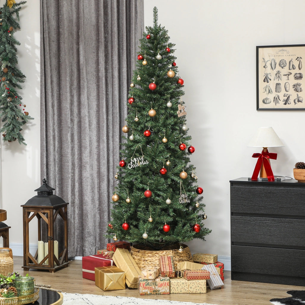 Albero di Natale artificiale con luci ¨C zephmum ¨C verde 210 cm