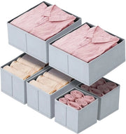 Organizzatore di cassetti 6 pezzi per armadio a muro - Sistema di organizzazione di cassetti Opaco - Organizzatore di cassetti pieghevole per armadio Système di organizzazione di cassetti per camera da letto, Abbigliamento per bambini, Calze, Intimo