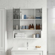 Mobiletto per specchio da bagno Bianco 60 x 14.5 x 70 cm