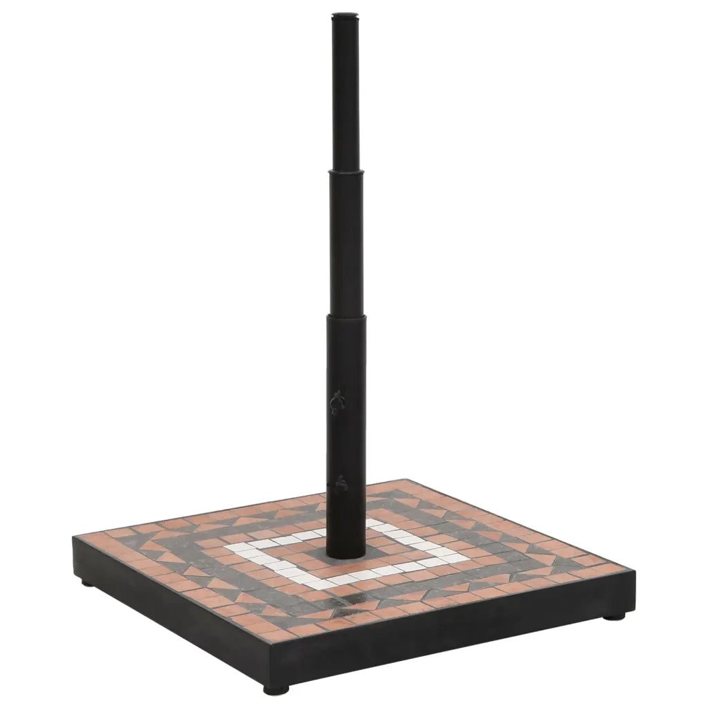 Base per Ombrellone Terracotta e Bianco Quadrata 12 kg 362226