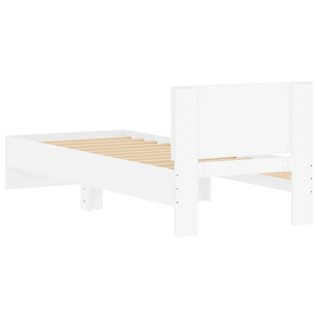 Struttura letto con testata Bianco 80 x 200 cm