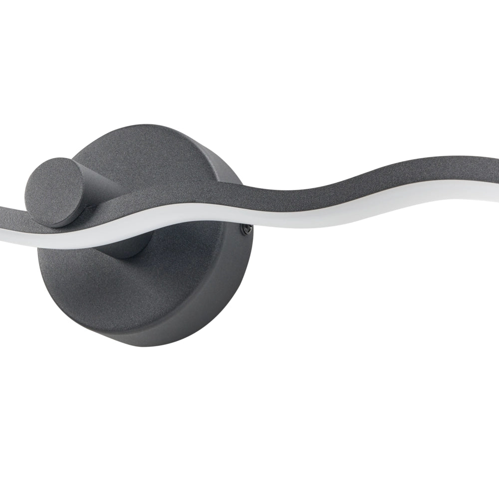 Lampada LED Immagine Lampada a specchio Metallo nero 55 cm Luce Camera da letto Soggiorno Bagno Lampada a specchio