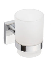 Portabicchieri da parete in ottone cromato e vetro BETA 7x9,5x10,5cm