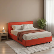 Letto Matrimoniale Bubbio, Letto Matrimoniale Sfoderabile Made in Italy, Arancione