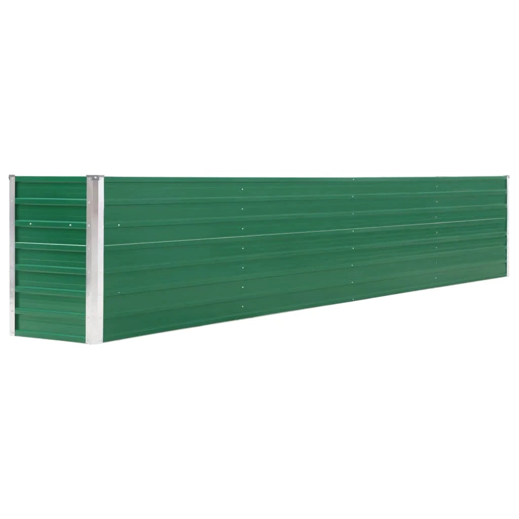Fioriera rialzata per piante e fiori acciaio zincato 320 x 40 x 45 cm verde 02_0001110