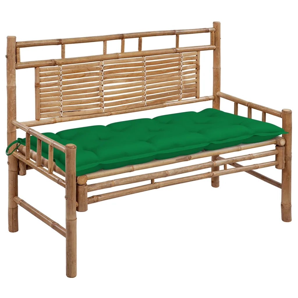 Panca da Giardino con Cuscino 120 cm in BambÃ¹