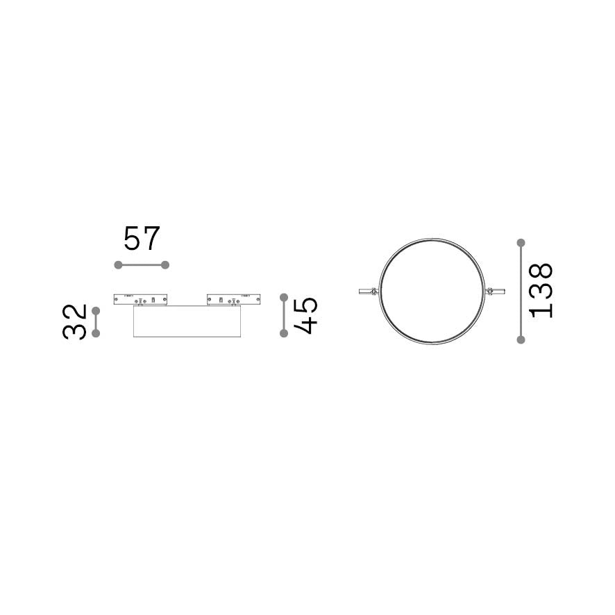 Sistema Lineare Deva 1 Luce Led 15W Nero