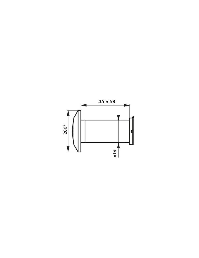Spioncino ottico ignifugo 200° in ottone lucido con otturatore – THIRARD