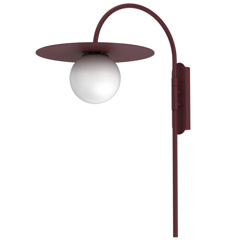 Applique Flat 1xE27 bordo sfera bianca Luminex