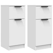 Credenze 2 pz | Madia | Buffet da pranzo | Armadio da pranzo Bianche 30x30x70 cm in Legno Multistrato