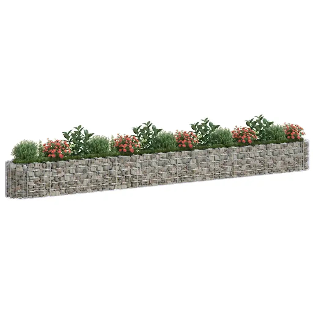 Gabbione con Letto Rialzato in Acciaio Zincato 540x50x50 cm