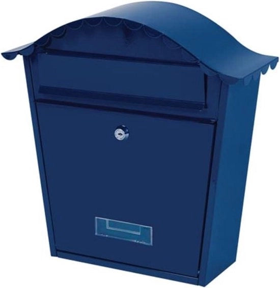 Montaggio della Borsa della Posta Paris con Nome - 2 Chiavi - Dimensioni HxBxD 37-26,5-13,2 cm - Blu