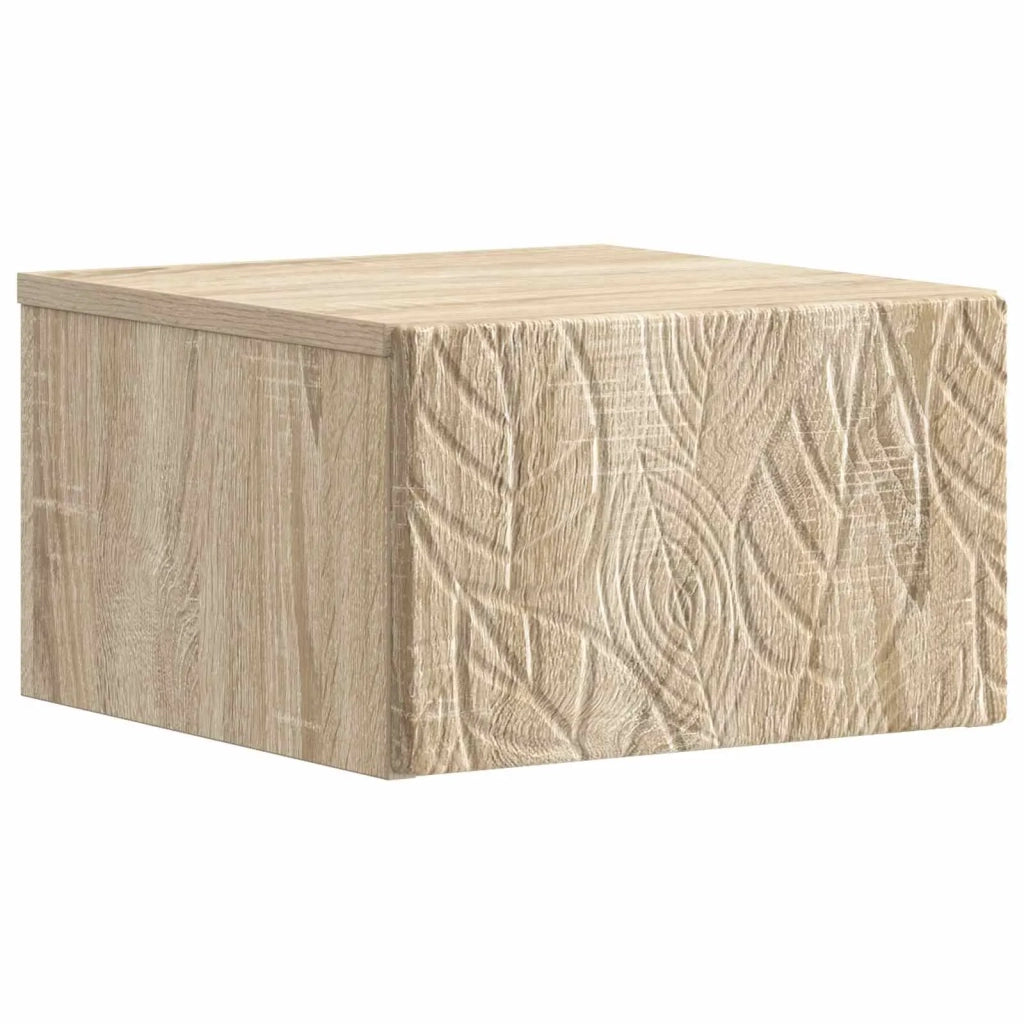 Mobiletto da notte a muro 2 pcs Rovere Sonoma 49 x 34,5 x 20 cm 898790